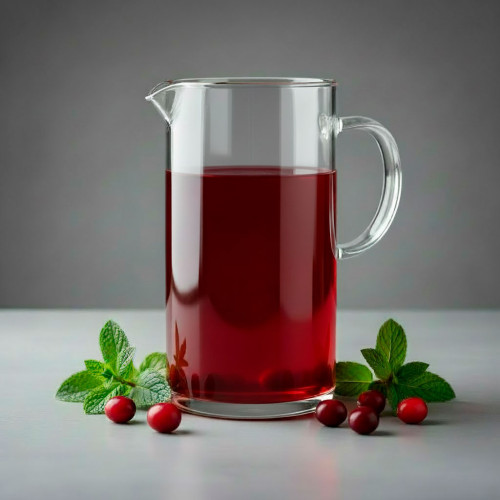 Морс клюквенный с мятой (собственного приготовления)